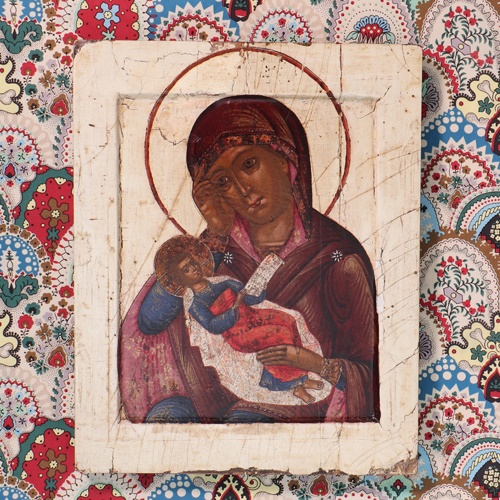 An icon of the Mother of God with the Playful Child